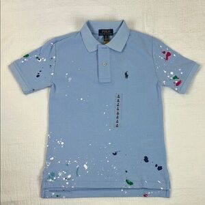 Polo by Ralph Lauren Blue Paint-Splatter Polo Shirt